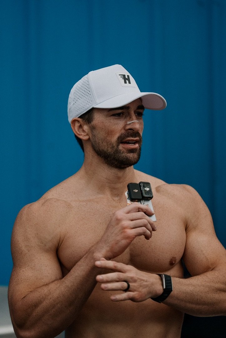 Dr. Clay Moss in a white cap